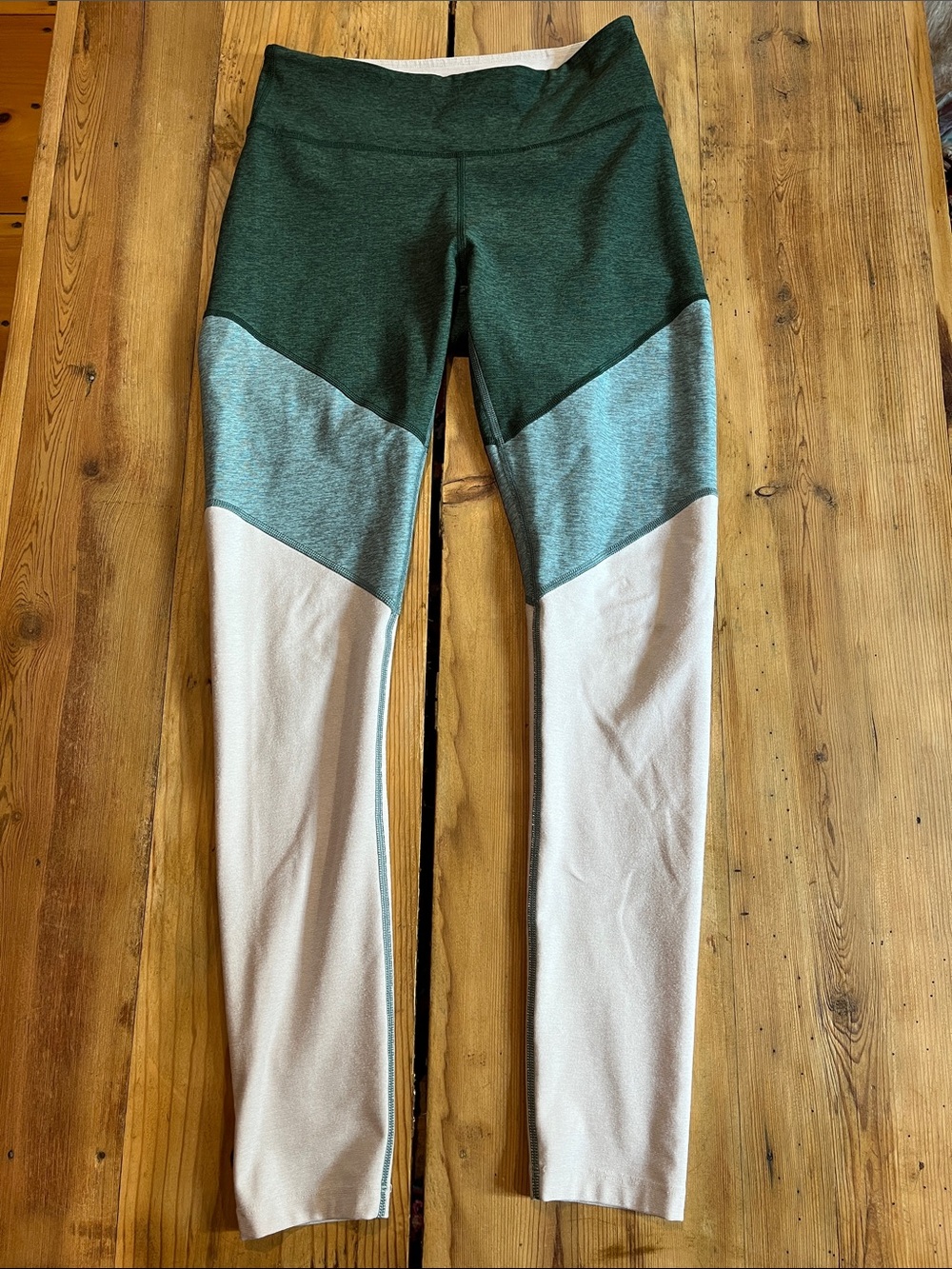 OUTDOOR VOICES S Heathered Tri-Color Colorblock Leggings